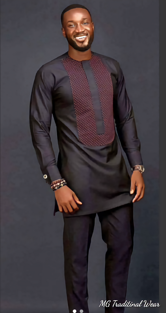 MG Men's Traditional African Wear/ Kafka, African Suit T71