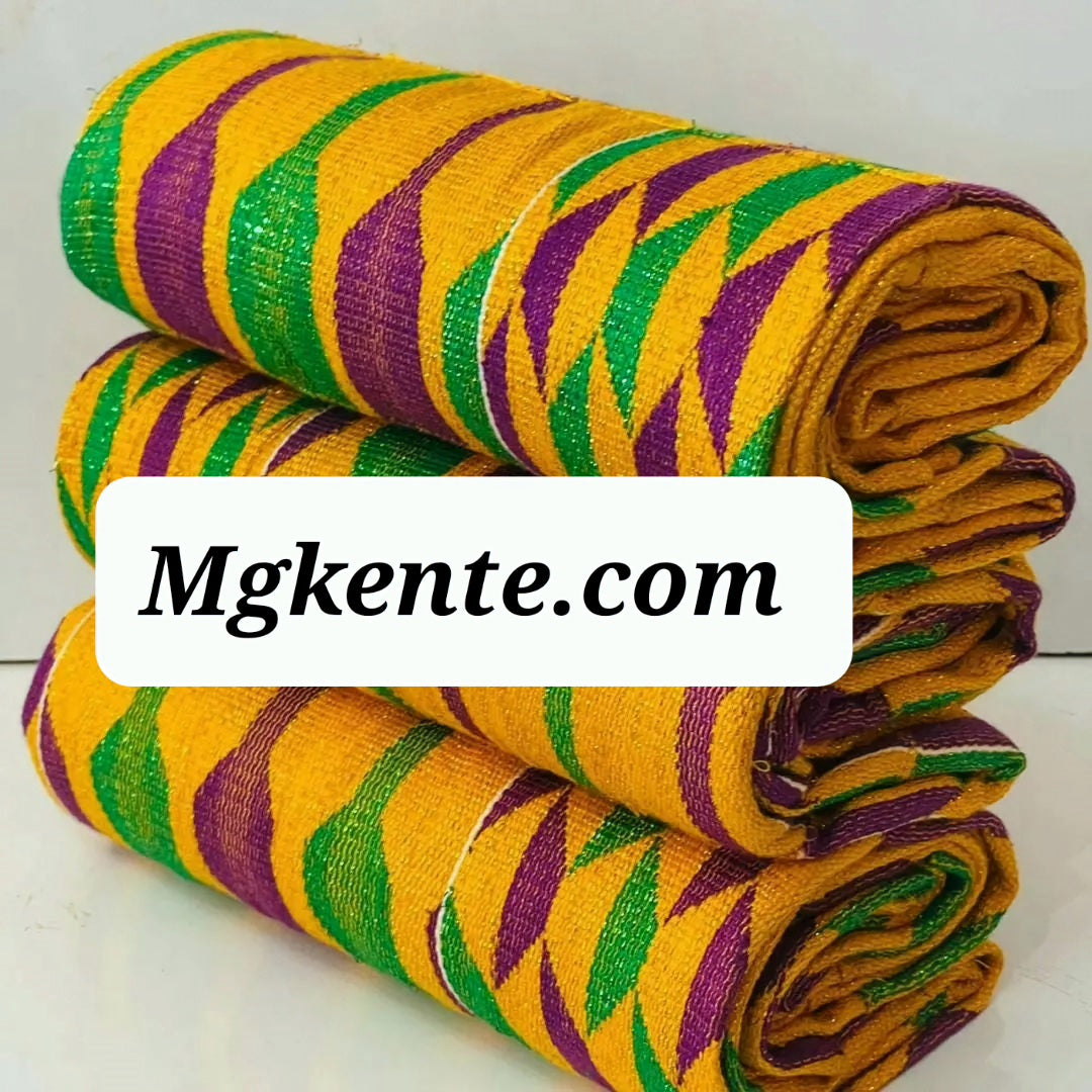 MG Premium Double Pattern Hand Weaved Kente Cloth P513