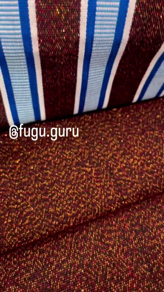 Fugu Guru New Fashion Brand Collection gives highest quality Striped Bonwire Kente Cloth/ FG104