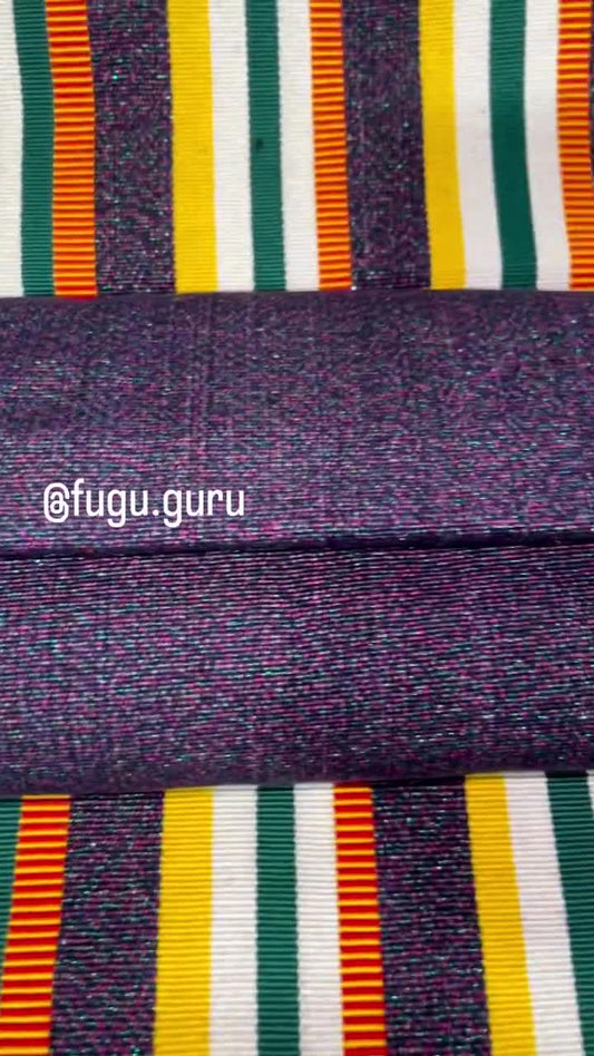 Fugu Guru New Fashion Brand Collection gives highest quality Striped Bonwire Kente Cloth/ FG114