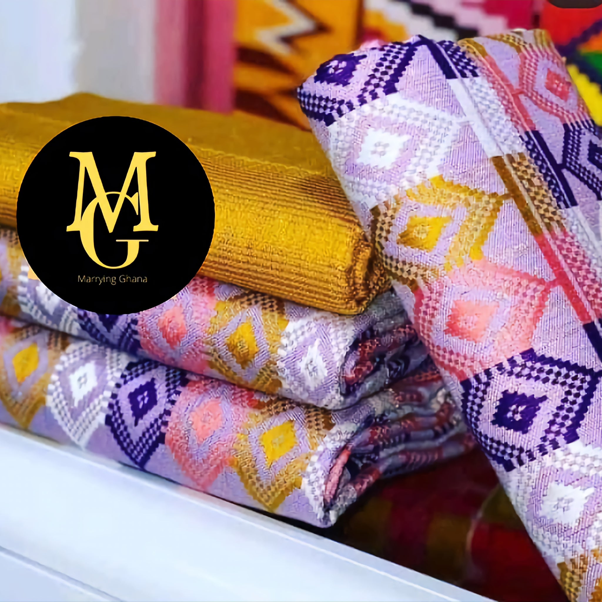 MG Authentic Hand Weaved Kente Cloth A2572