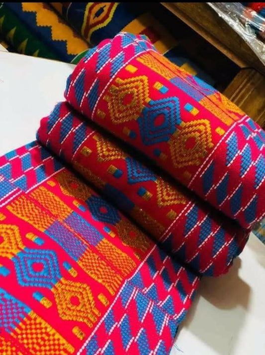 Authentic Hand Weaved Kente Cloth A2633