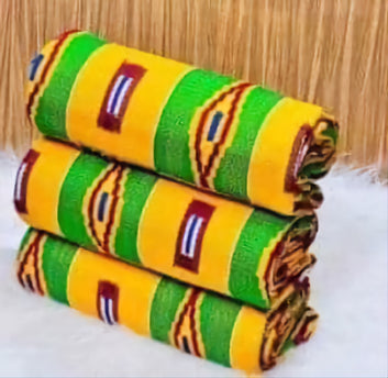 MG Premium Double Pattern Hand Weaved Kente Cloth P03114