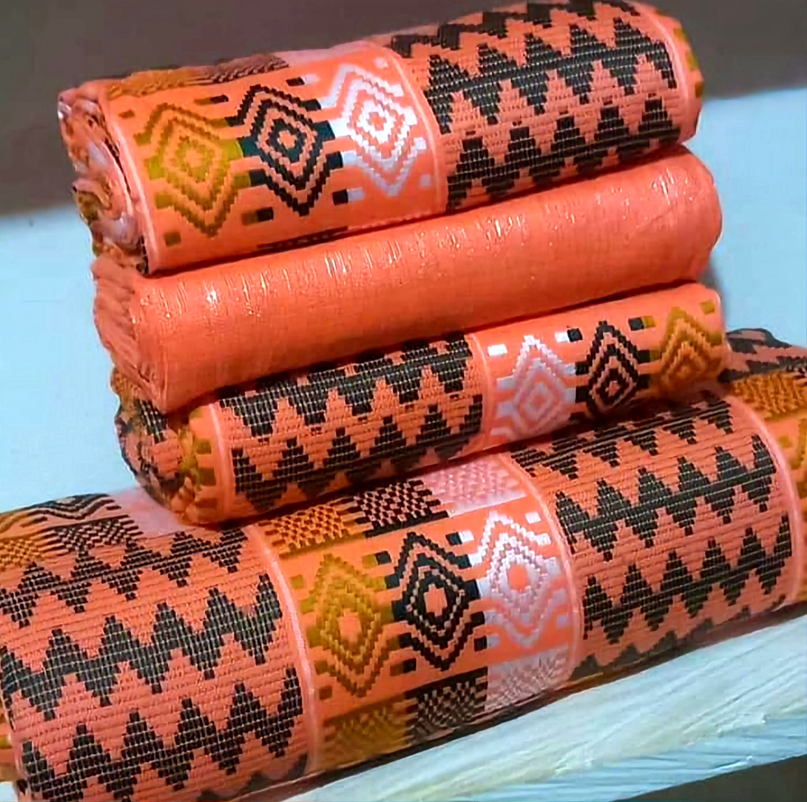 Hand weaved beautiful Authentic Kente cloth from the Ashanti region of Ghana/ Level 2 factory Kente top quality at guaranteed best price worldwide.