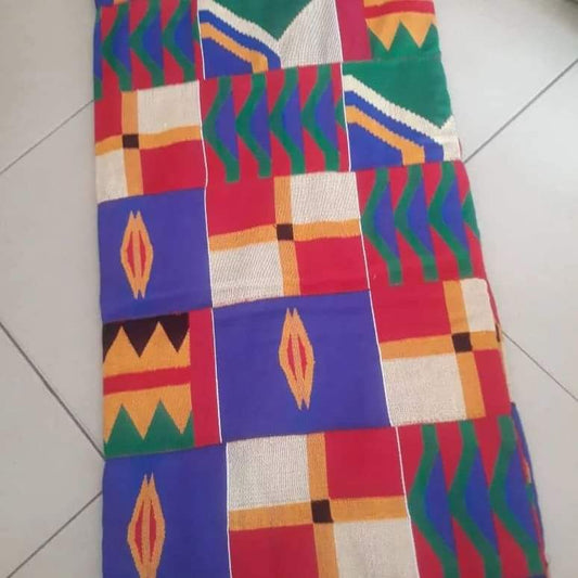 MG Premium Double Pattern Hand Weaved Kente Cloth P05006