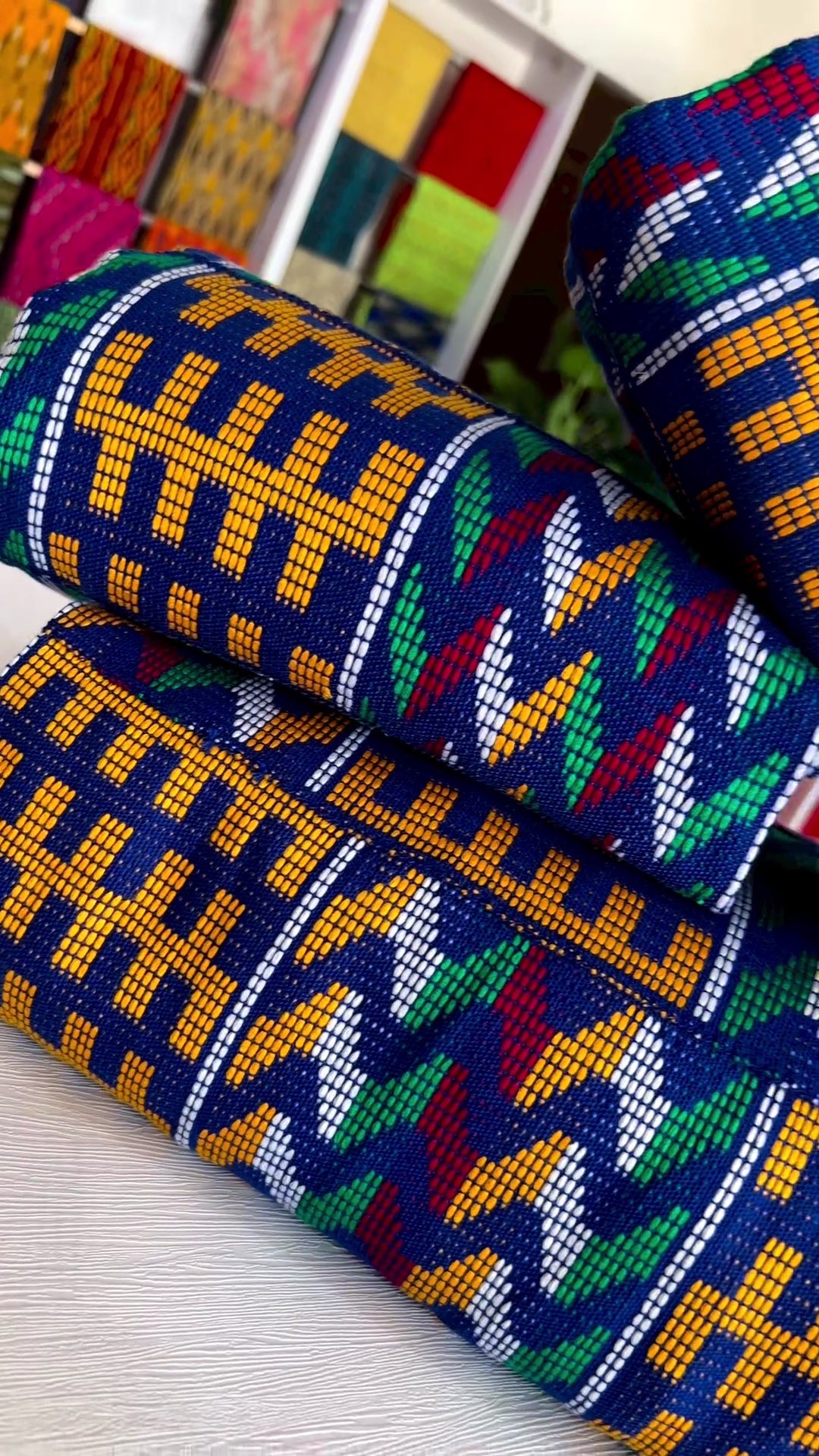 Authentic Hand Weaved Kente Cloth A2648