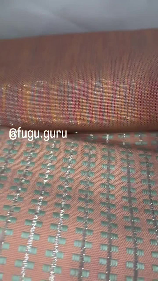 Fugu Guru New Fashion Brand Collection gives highest quality Striped Bonwire Kente Cloth/ FG86