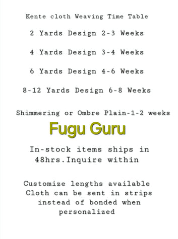 Fugu Guru New Fashion Brand Collection gives highest quality Striped Bonwire Kente Cloth/ FG88