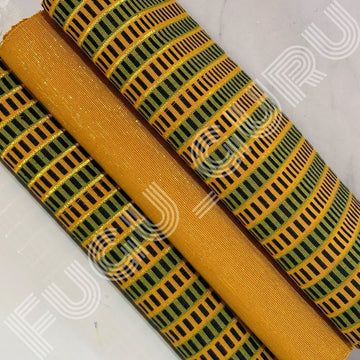 Fugu Guru New Fashion Brand Collection gives highest quality Striped Bonwire Kente Cloth/ FG45