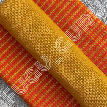 Fugu Guru New Fashion Brand Collection gives highest quality Striped Bonwire Kente Cloth/ FG127