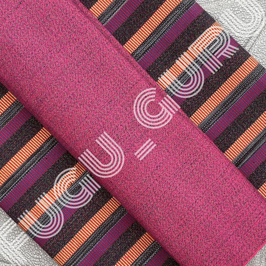 Fugu Guru New Fashion Brand Collection gives highest quality Striped Bonwire Kente Cloth/ FG120