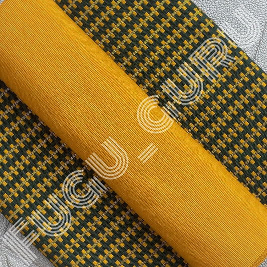 Fugu Guru New Fashion Brand Collection gives highest quality Striped Bonwire Kente Cloth/ FG129