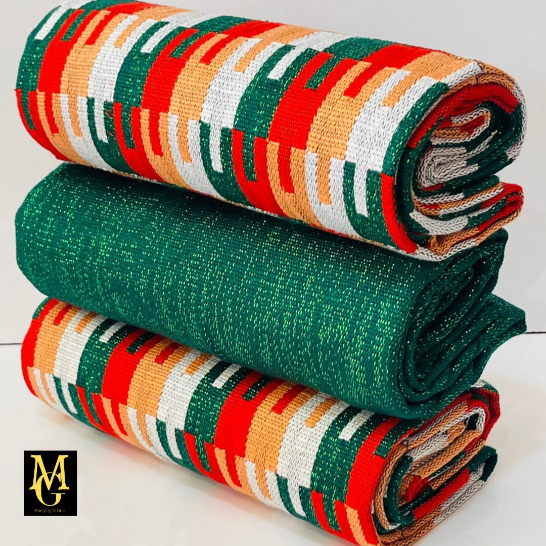 Authentic Hand Weaved Kente Cloth A2580