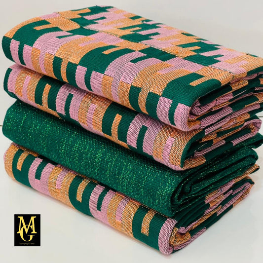 Authentic Hand Weaved Kente Cloth A2581