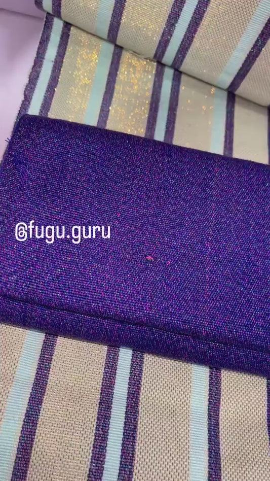 Fugu Guru New Fashion Brand Collection gives highest quality Striped Bonwire Kente Cloth/ FG124