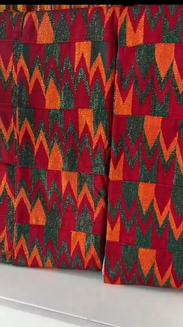 Authentic Hand Weaved Kente Cloth A2573