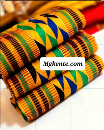 Authentic Hand Weaved Kente Cloth A2589