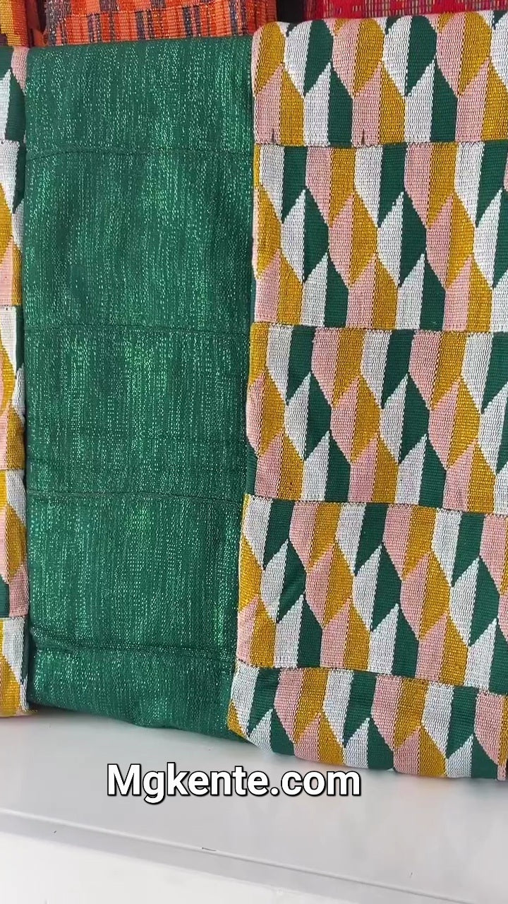 Authentic Hand Weaved Kente Cloth A2579