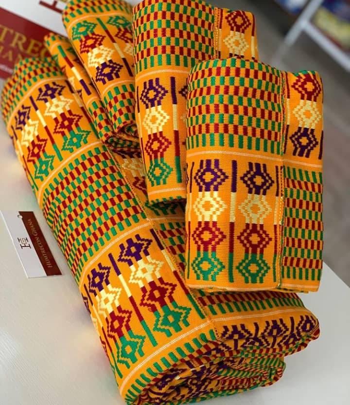 Authentic Multi-Colored pattern Kente Cloth A2202
